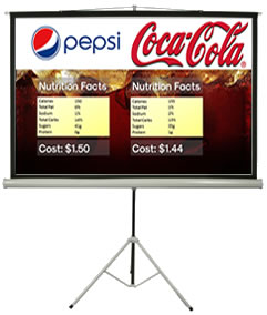 Mobile audience response system projector screen